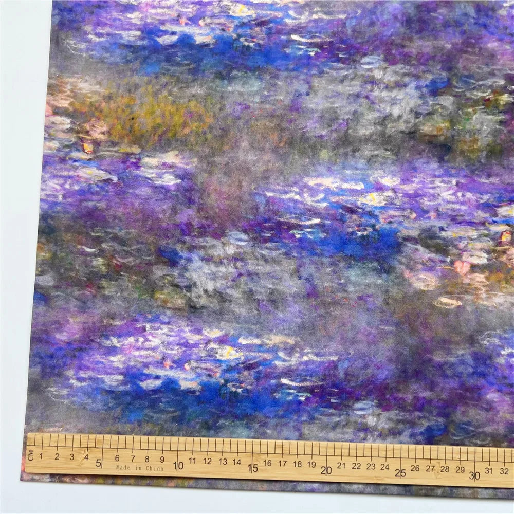 OIL PAINTING PRINT COTTON FABRIC - 105cm Wide, 20 Designs - Craft Canvas