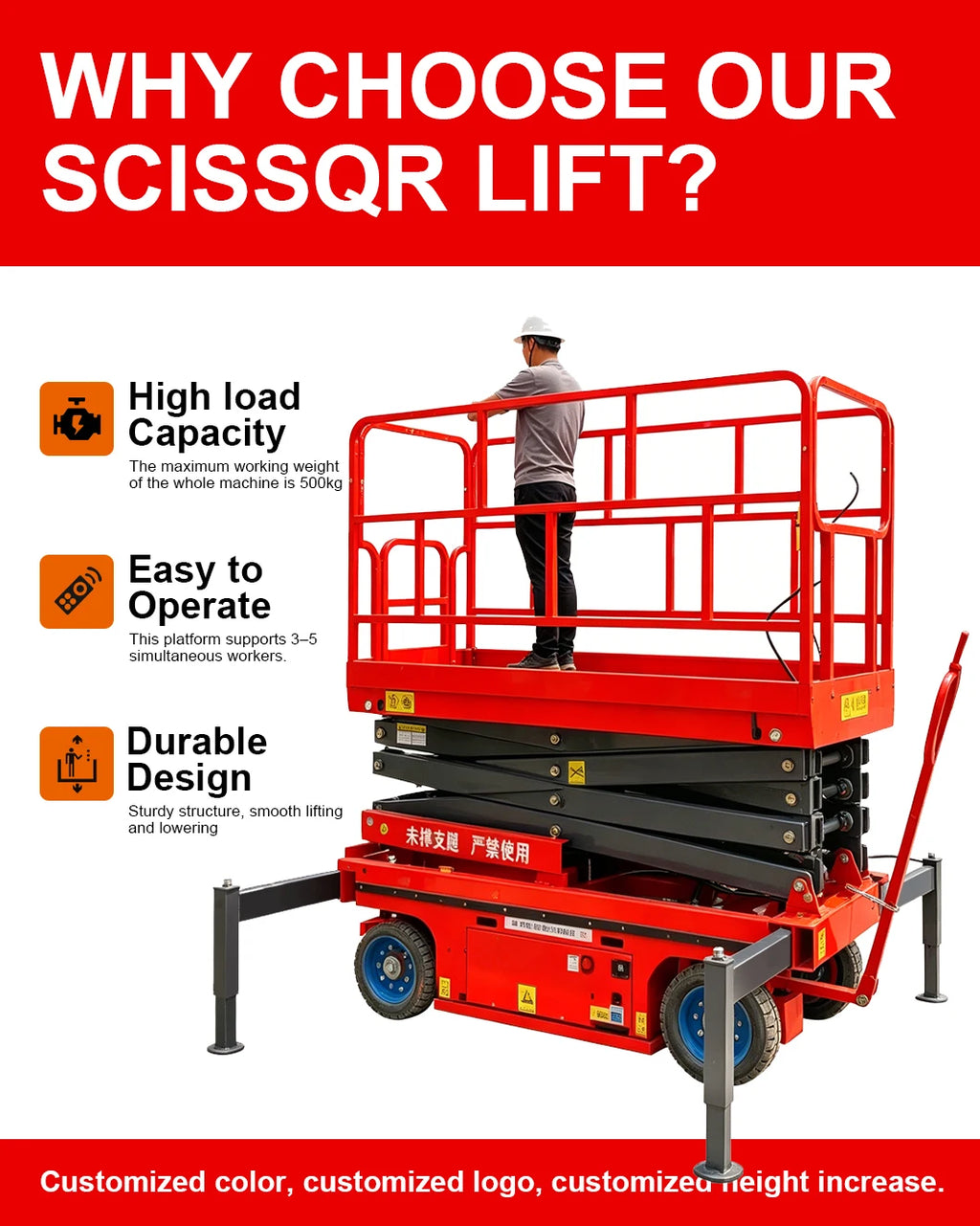 Hydraulic Scissor Lift Table - 500 kg - MP-0.5-4