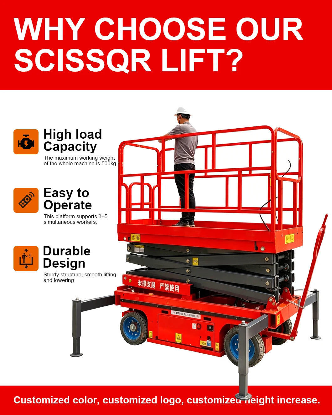 Hydraulic Scissor Lift Table - 500 kg - MP-0.5-4