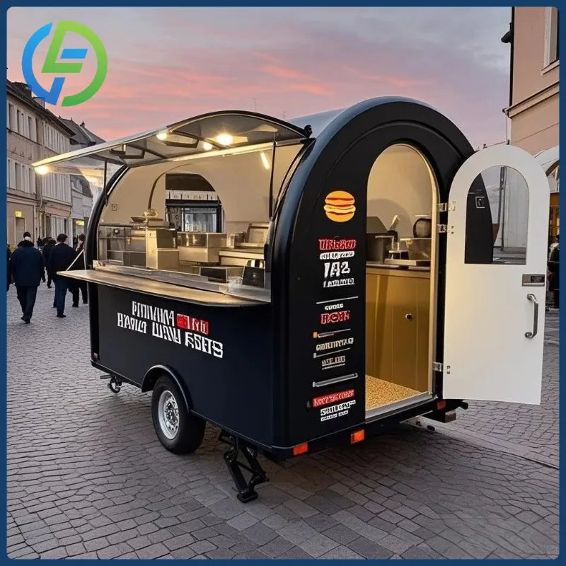 Support Customized Food Truck – New Design Mobile Stainless Round Trailer