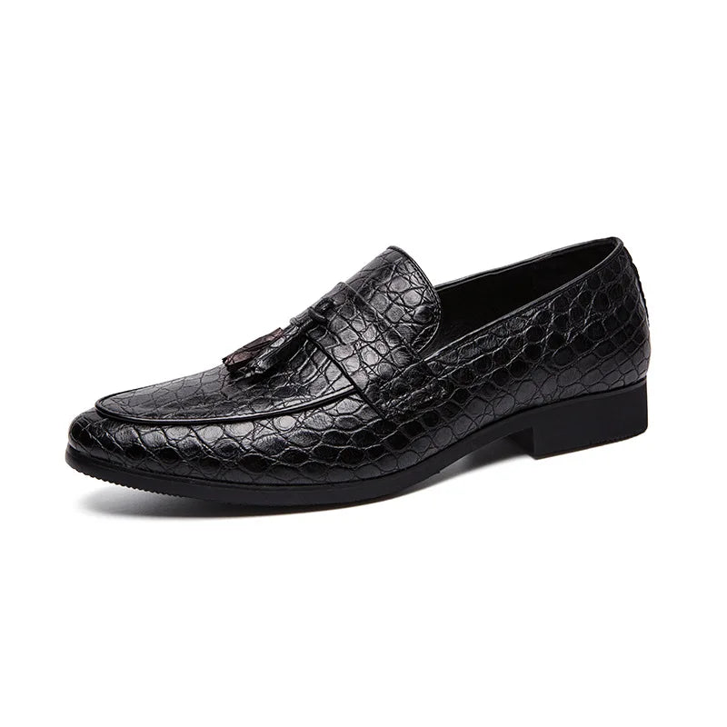 Men's Pointed Toe Slip-On Loafers - Soft PU Casual Moccasins EU 38-47