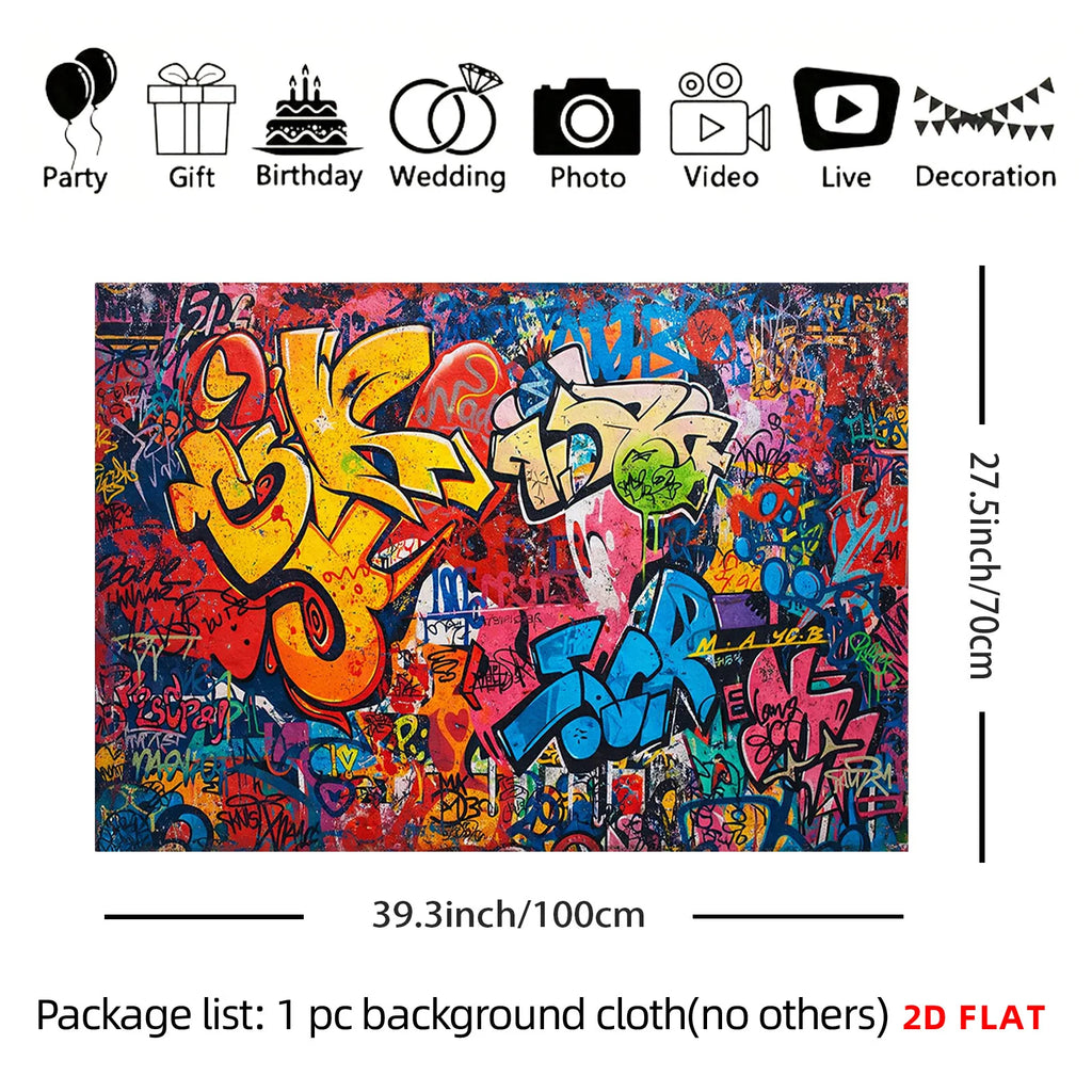Abstract Graffiti Tapestry - washable - urban decor