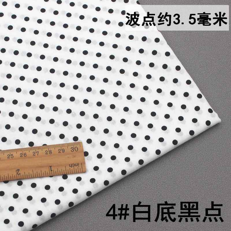 Pure Cotton Polka Dot Poplin Fabric Thin Upholstery By the Meter for Clothes Shirts Pants Skirts Dresses DIY Sewing Soft Textile