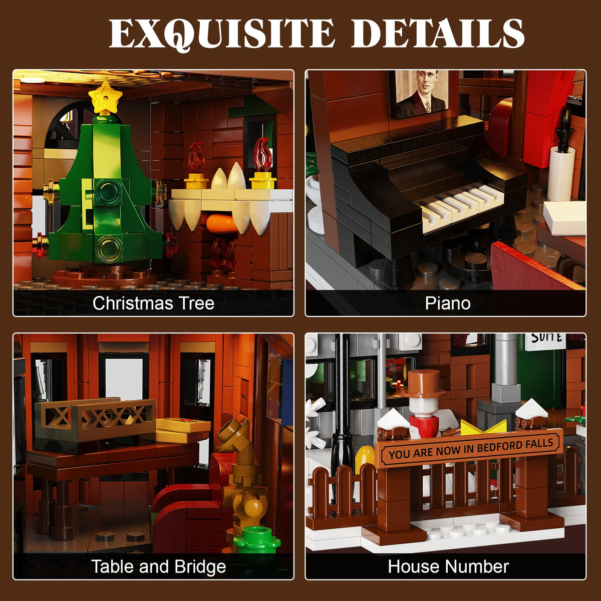 Christmas House Building Set - 1549 Pieces - Winter Story