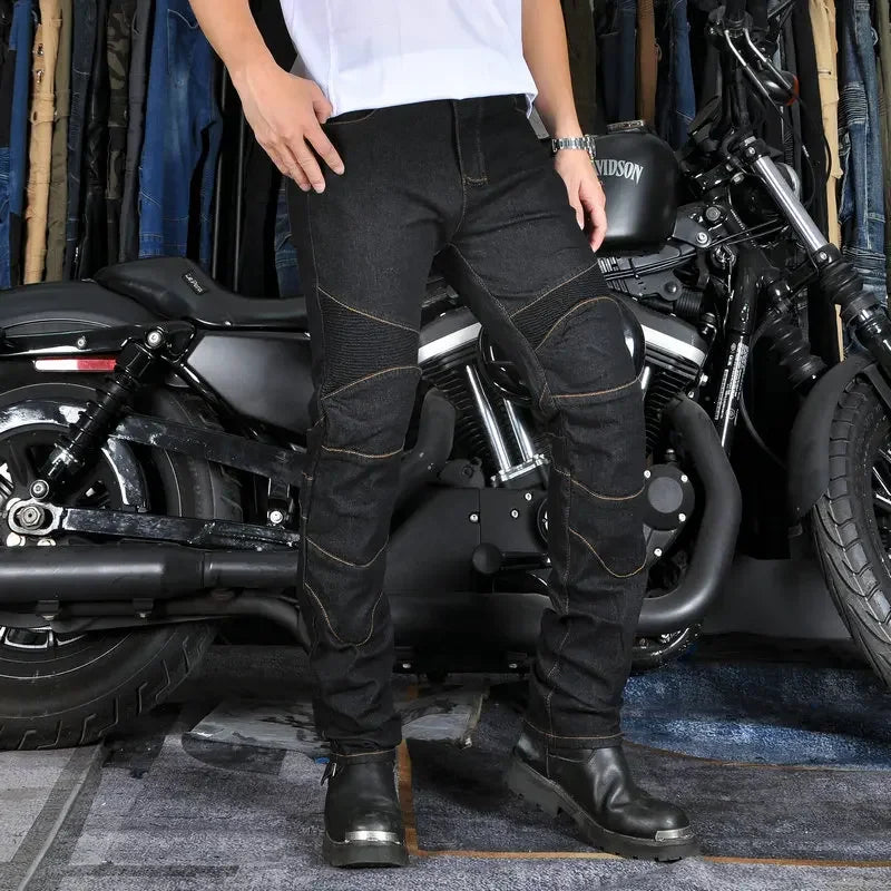 ROAD ARMOR - Men's Motorcycle Riding Jeans - CE Knee & Hip Pads, All-Season