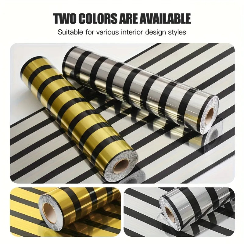 MIRROR GRILLE WALL PANELS - Self-Adhesive PVC - Metallic Wall Decor