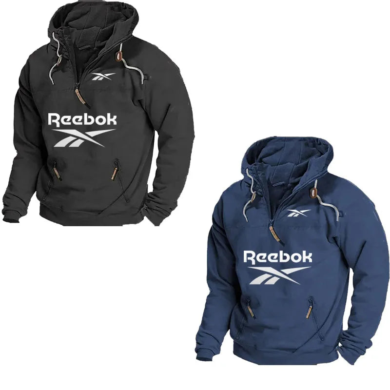 Reebok Hooded Sweatshirt - warm knit - sports casual