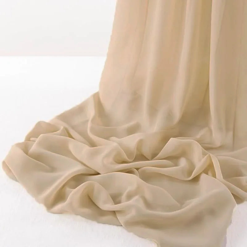 Solid Chiffon Fabric – 145cm Wide, 16 Colors
