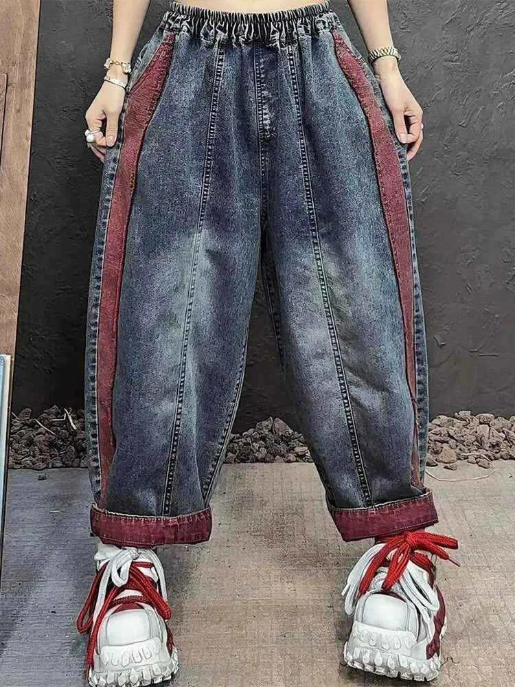 Vintage Patchwork Harem Jeans