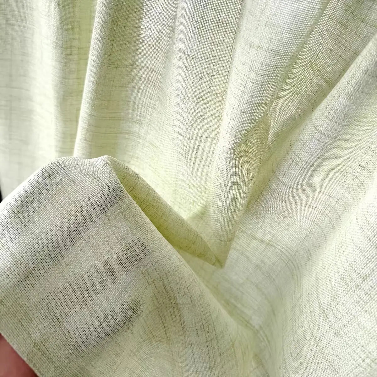 LINEN-LOOK SHEER CURTAINS - Soft 200gsm Voile Panel, 3 Headings - Hazy Light, Easy Mornings