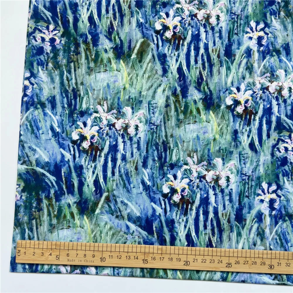 OIL PAINTING PRINT COTTON FABRIC - 105cm Wide, 20 Designs - Craft Canvas