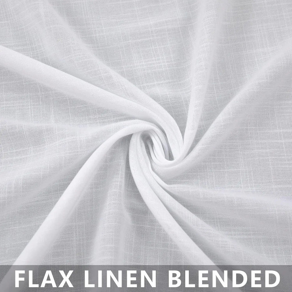 310CM Height Custom Made Sheer Curtain Modern Bedroom Living Room Tulle Curtains Faux Linen For Window Curtain Drapes