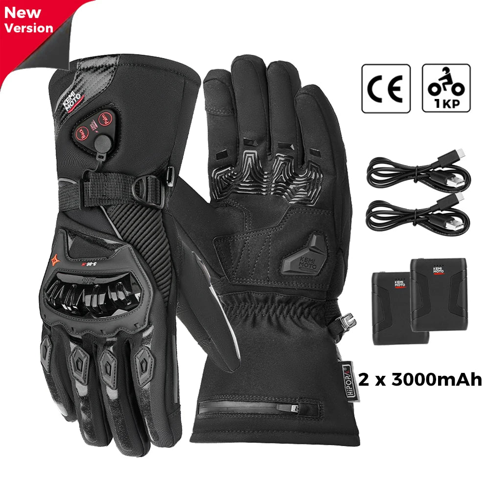 Rechargeable Heated Gloves - Three Heat Levels - Winter Warmth