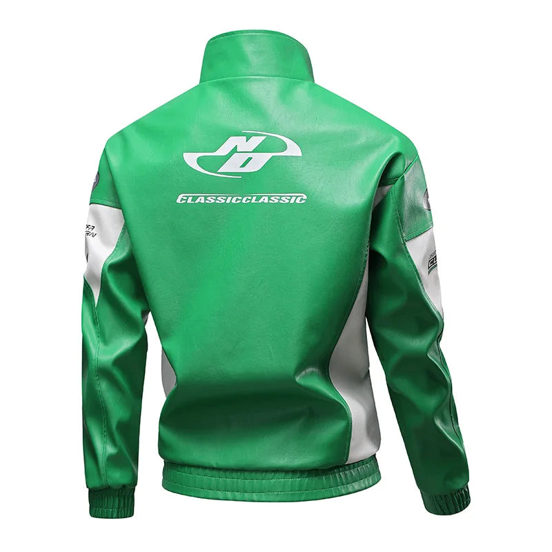 ROAD REBEL - Men's PU Leather Moto Jacket - Streetwear Windproof Biker Coat