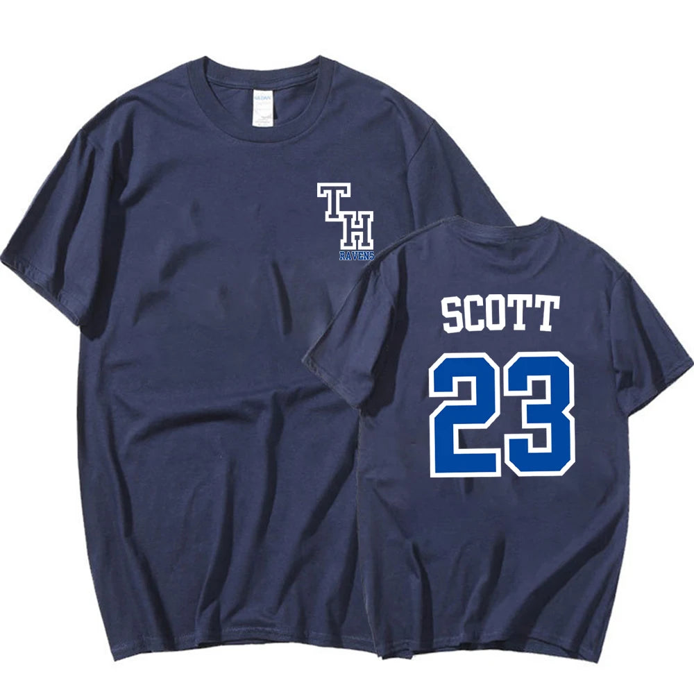 TREE HILL RAVENS Scott 23 T-shirt One Tree Hill Merch Nathan Scott Shirt North Carolina Tees Tv Show OTH Merch 2 Side Print Tops