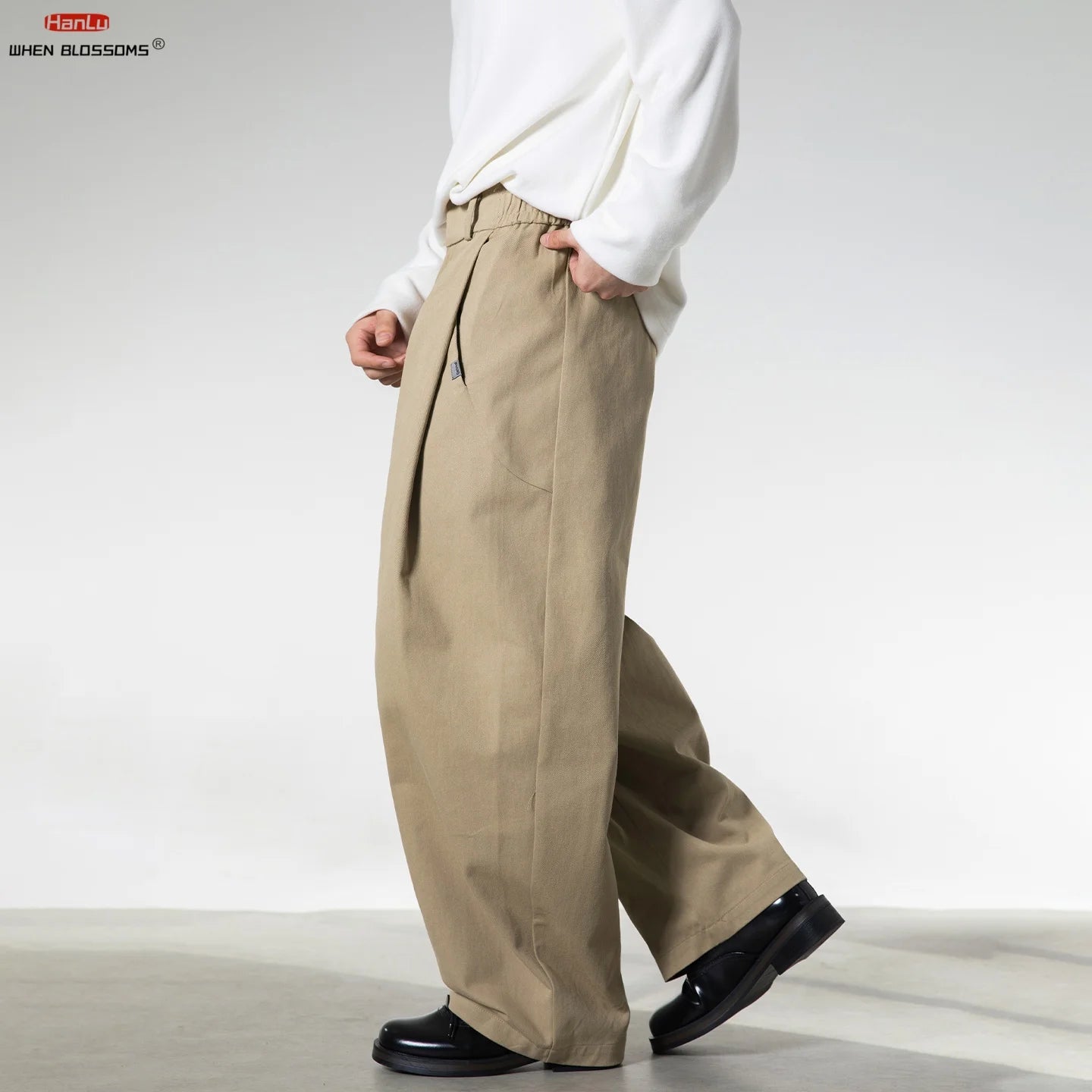 OLD PLEAT - Men's Pleated Wide Leg Trousers - Old Money Never Goes Out