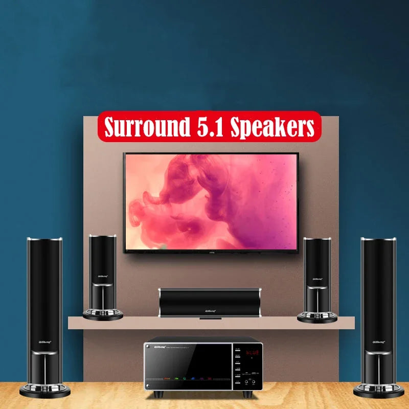5.1 Home Theater Sound System - 1000W Bluetooth Surround