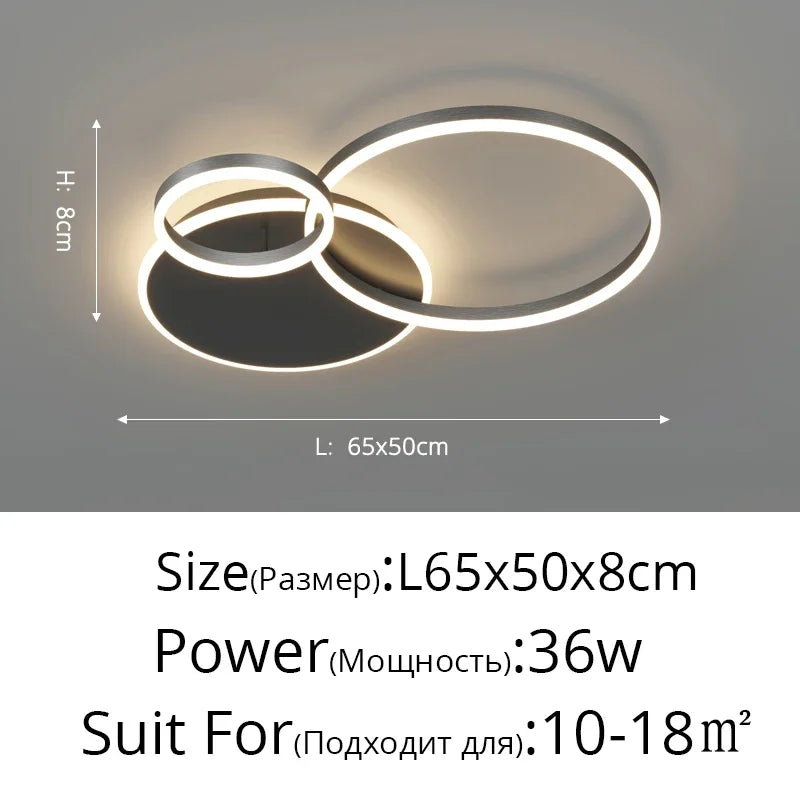 Modern LED Ceiling Light – 2 to 6 Heads