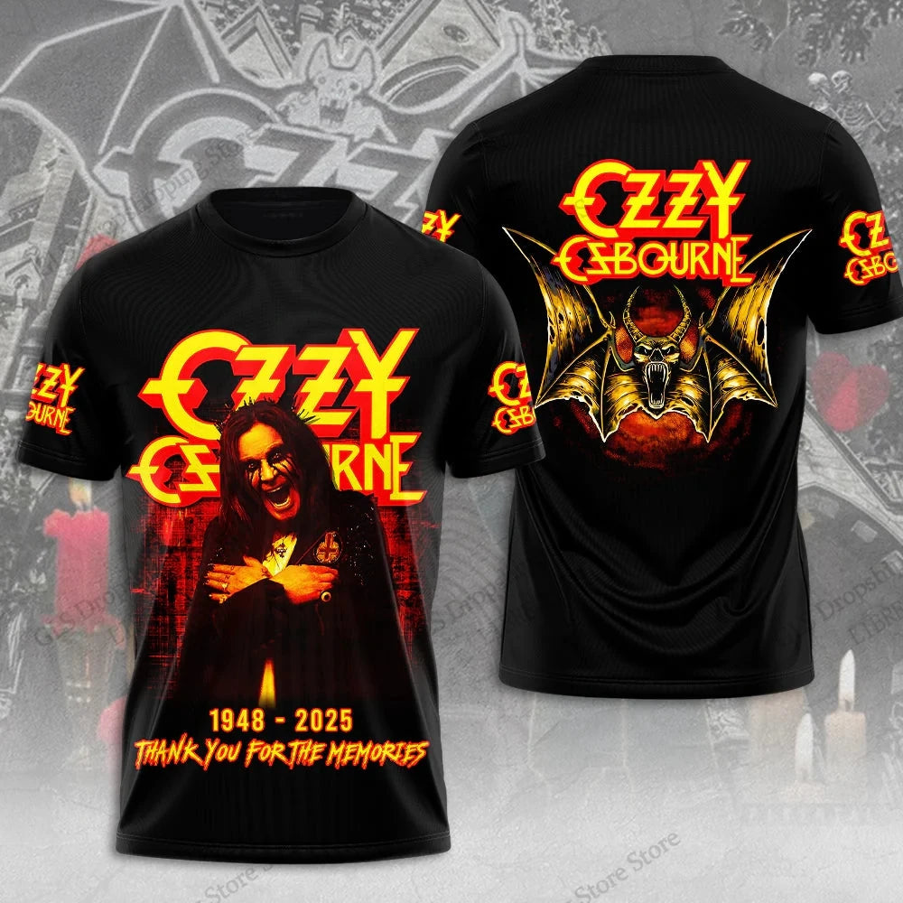 Men's T-shirt Rock Band Ozzy Osbourne 3D Print T-shirt Tops Women's Large Size Tops Tees Summer T-shirt Kids Clothes Album 2025 New
