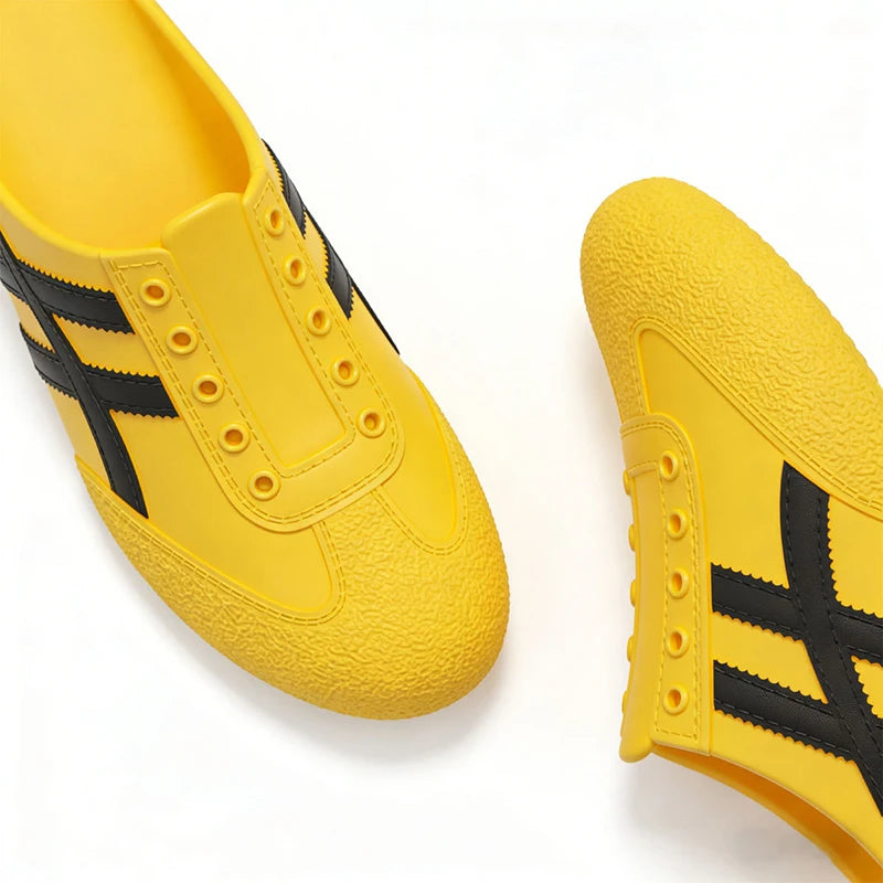 Yellow Eva Mules Clogs Bruce Lee Onitsuka Style Slippers