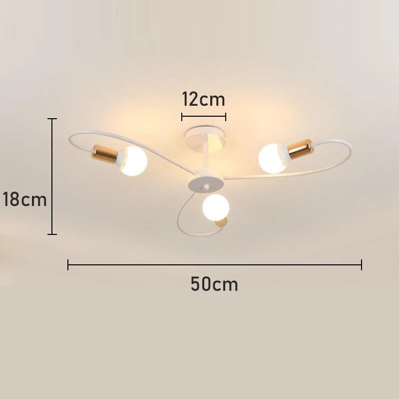 Retro Industrial Pendant Light – 3/6/8 Heads, Black/Gold/White
