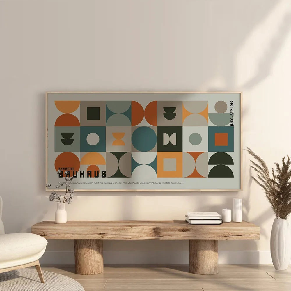 Colorful Bauhaus Wall Art - geometric print - modern decor