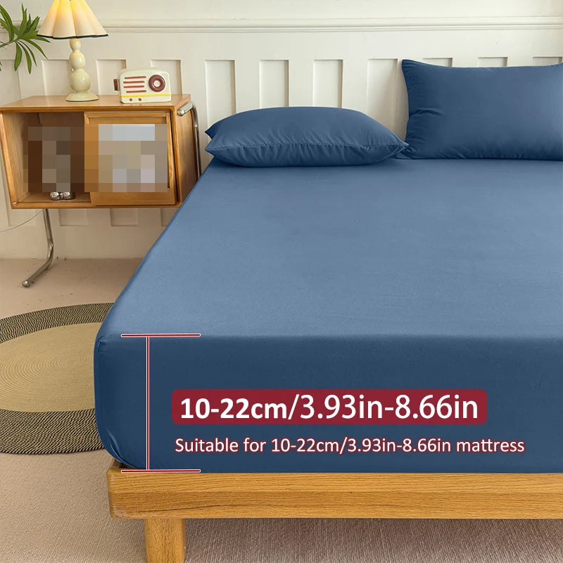 CLEAN HOLD - Solid Color Fitted Sheet - Elastic Band, 200 TC, 5 Colors