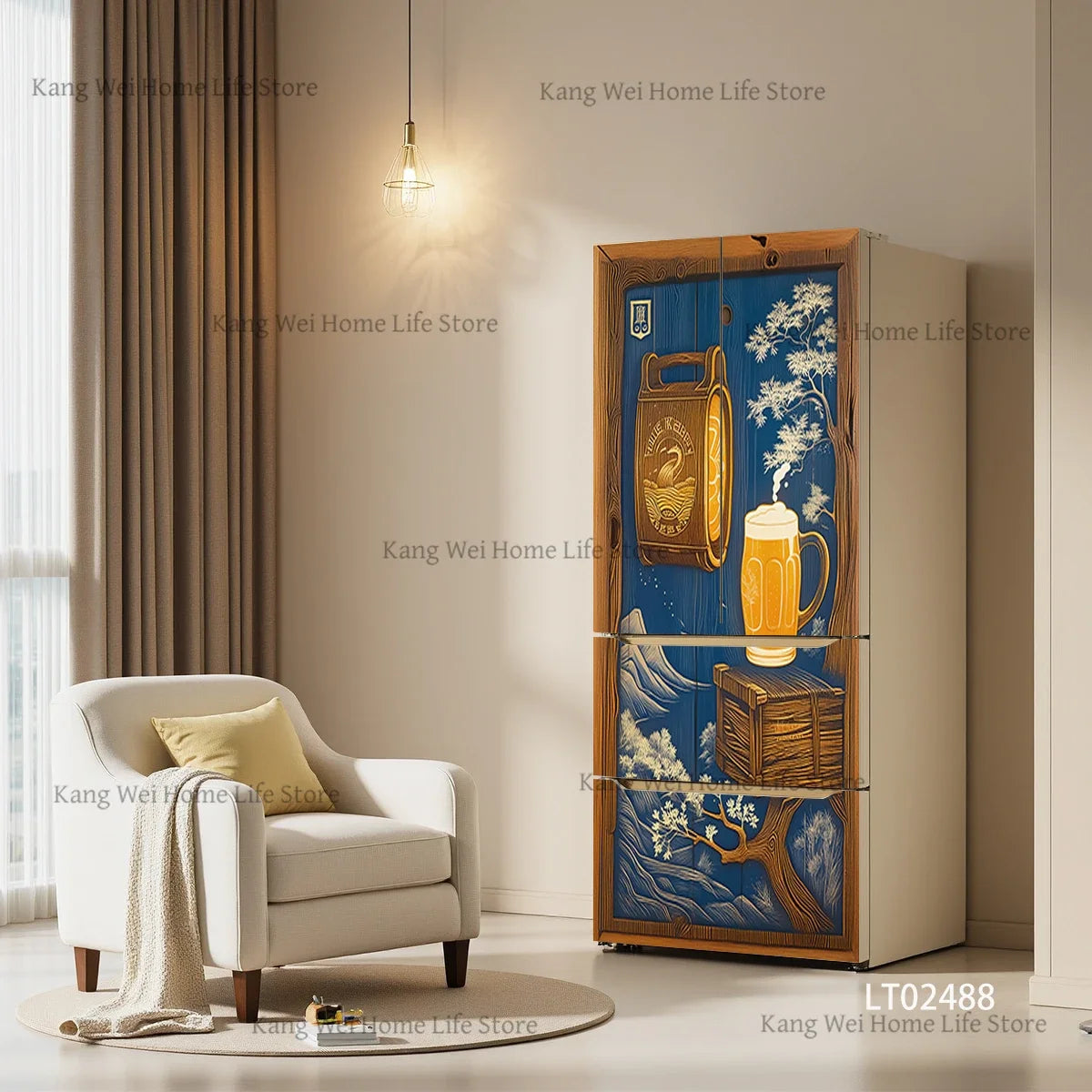 Retro Surface Decal Collection - fridge & door wraps - bold decor