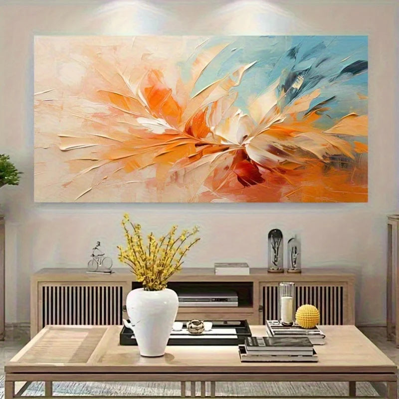 ABSTRACT SEA VIEW OIL PAINTING - Hand-Painted - Unframed Canvas