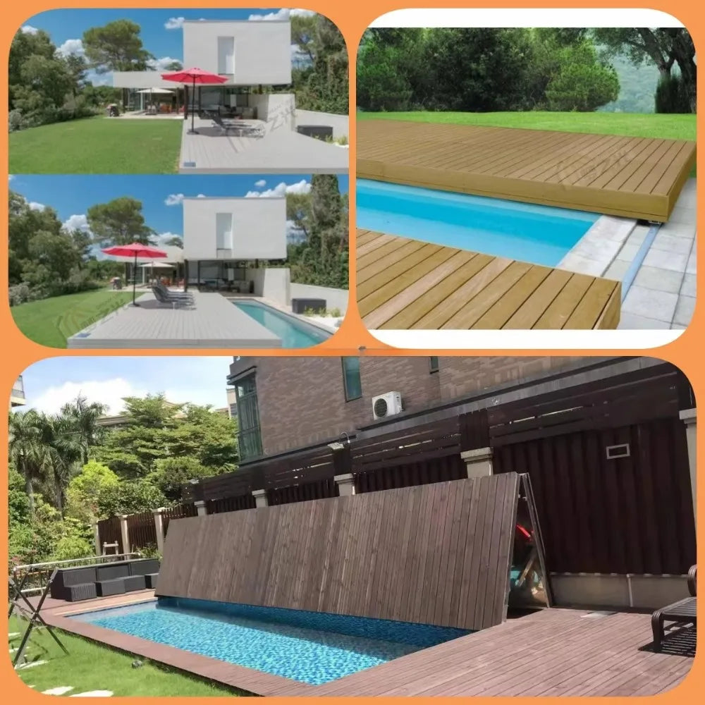 SLIDING POOL COVER - Aluminum & WPC, Manual or Motorized - Safe Deck System