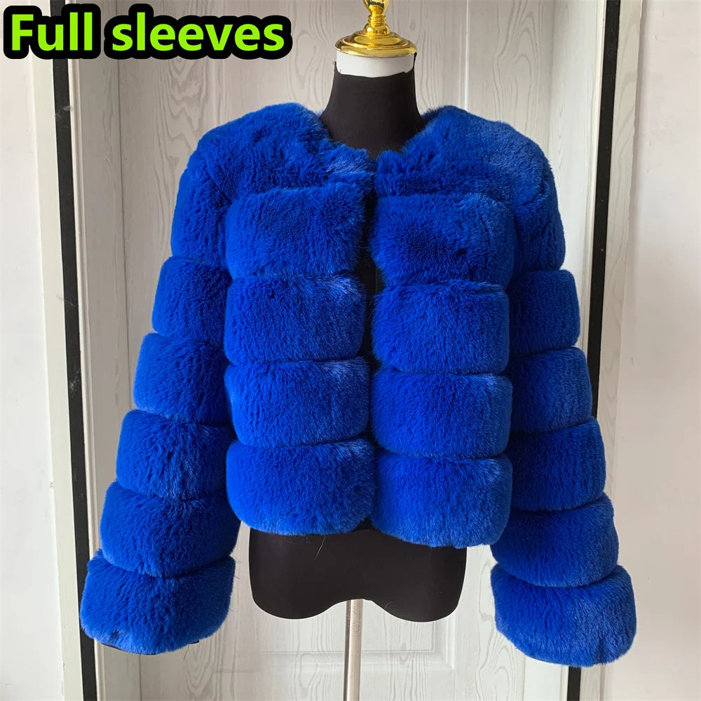 Velvet Hour - Faux-Fur Jacket - Colour After Dark