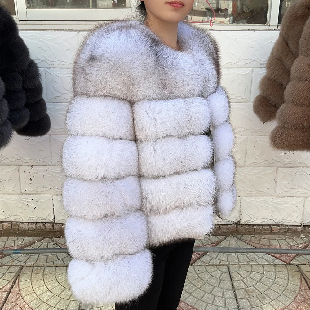 Frosted Muse - Fox Fur Jacket - Winter Nights