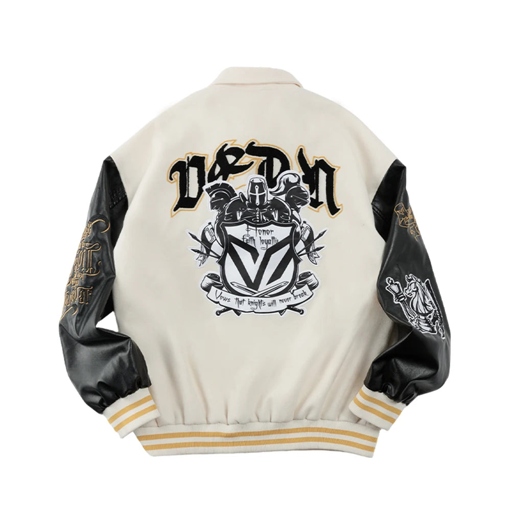 EMBROIDERY BOMBER - Men's Heavy Embroidery Baseball Bomber Jacket - 2 Colors, S–XXXL