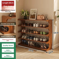 Wooden Shoe Rack for Home Multilayer Storage Shelf Simple Bamboo Shoe Cabinet for Dormitory Entrance