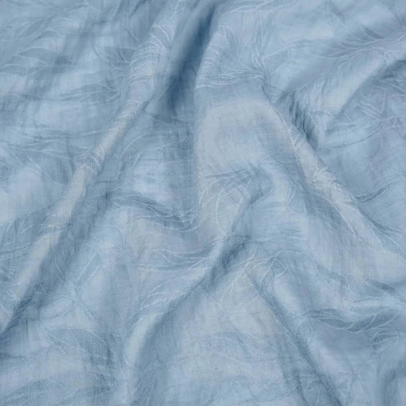 LEAF JACQUARD LYOCELL HEMP FABRIC - 30% Lyocell 70% Hemp, 144cm Wide - Fresh Structure