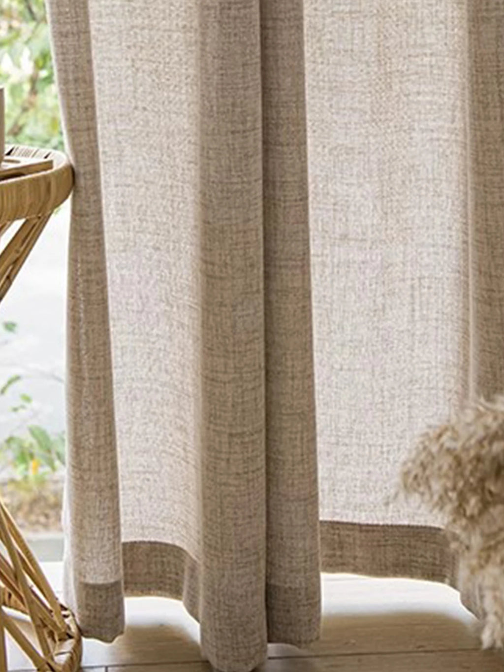 NATURAL LINEN-LOOK SHEER CURTAINS - Gauze Voile Panel, 4 Headings - Soft Windows, Quiet Spaces