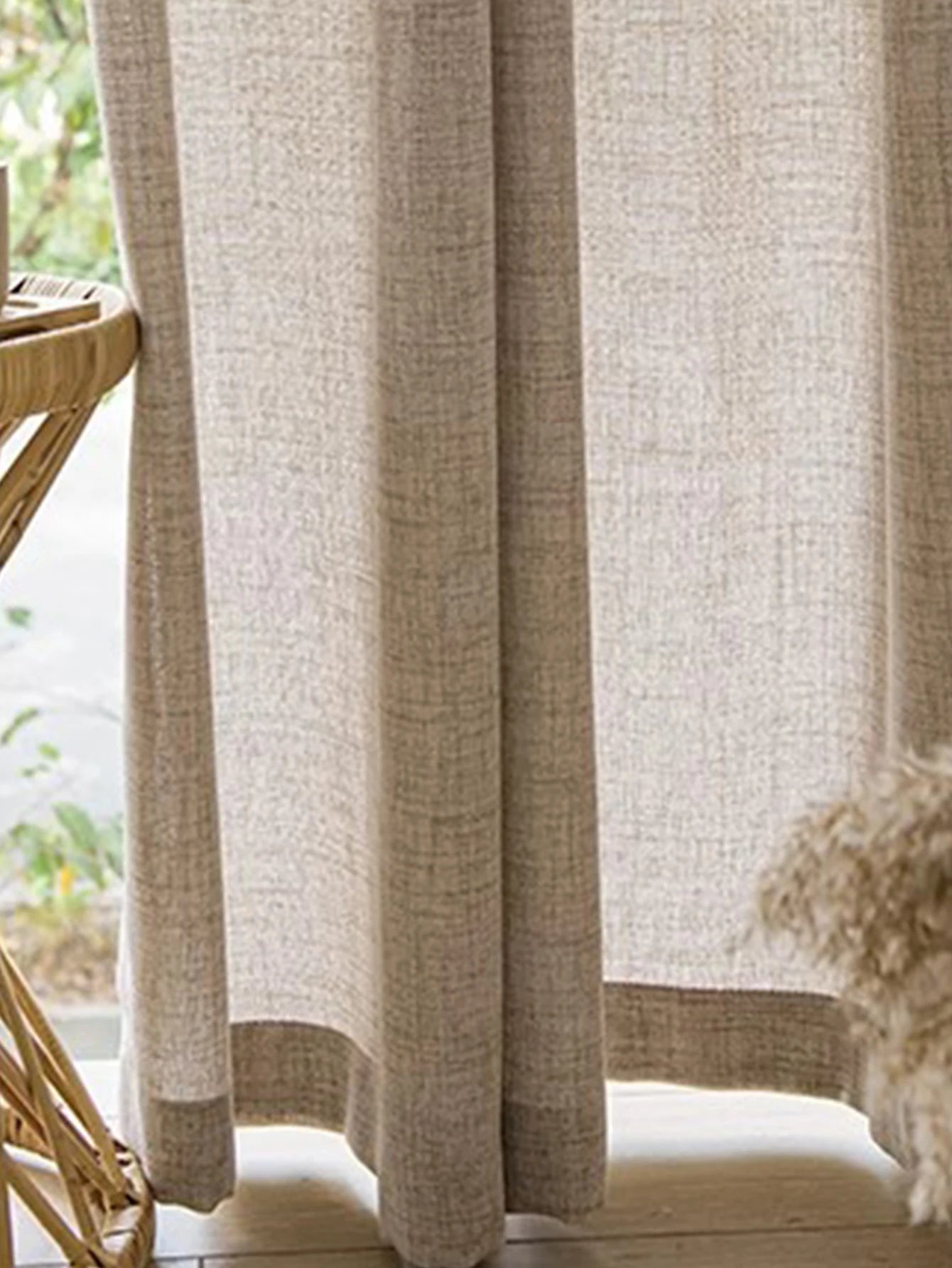 NATURAL LINEN-LOOK SHEER CURTAINS - Gauze Voile Panel, 4 Headings - Soft Windows, Quiet Spaces