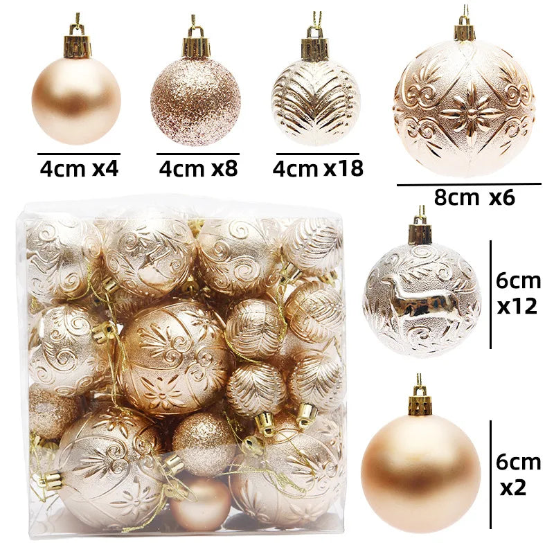 Special-Shaped Christmas Ornaments - 36 or 40 Pieces - Six Colours