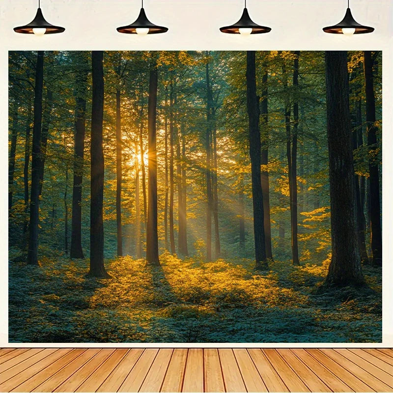 Forest Nature Tapestry – Black Light Wall Hanging