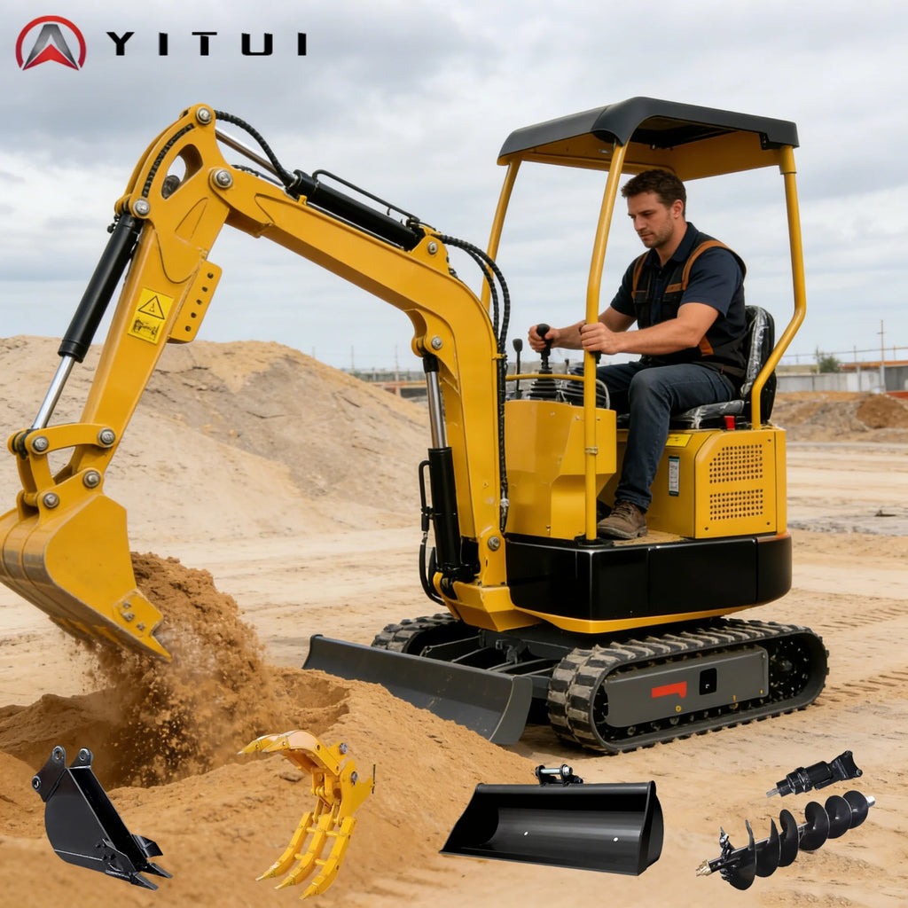 YITUI Mini Excavator - 1.2 Ton - Kubota/Briggs/KOOP