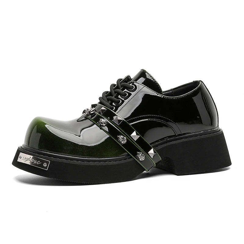 CHUNKY BRIT - Men's British Casual Leather Platform Loafers - Chunky Sole Office Oxford Dress Shoes