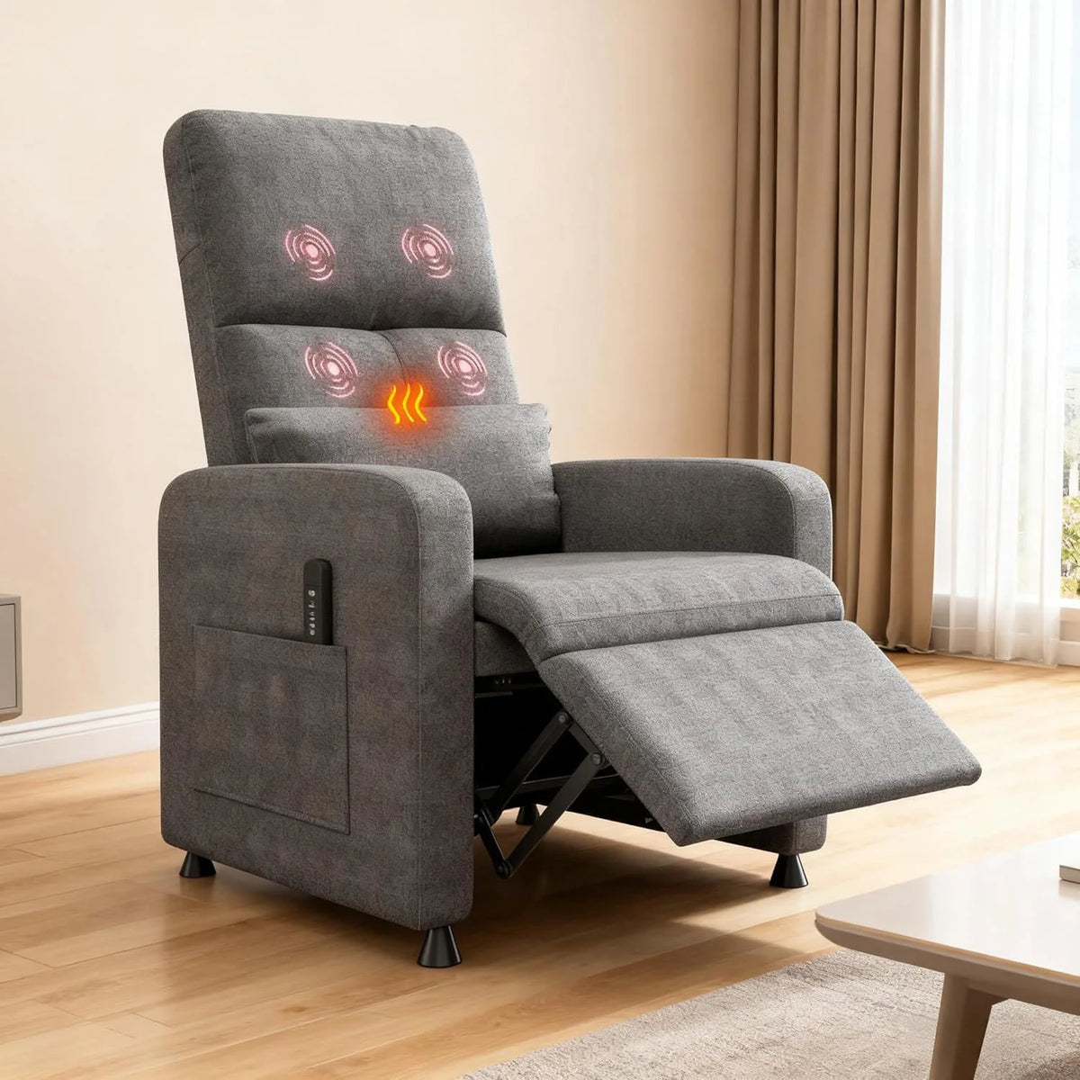 Electric Recliner Chair - Heat & Massage - USB Port