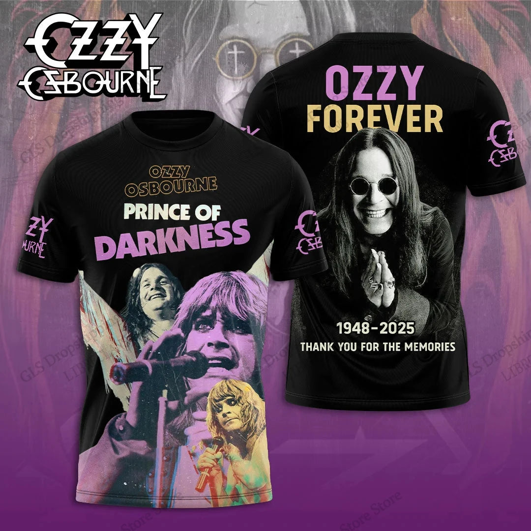 Men's T-shirt Rock Band Ozzy Osbourne 3D Print T-shirt Tops Women's Large Size Tops Tees Summer T-shirt Kids Clothes Album 2025 New