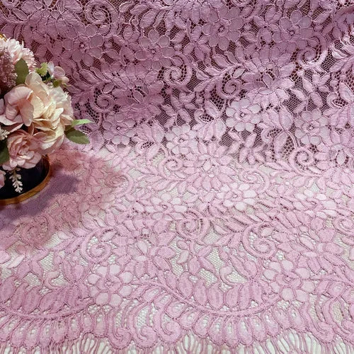 COTTON LACE FABRIC - Floral 3D Mesh, 150cm Wide - Soft Details