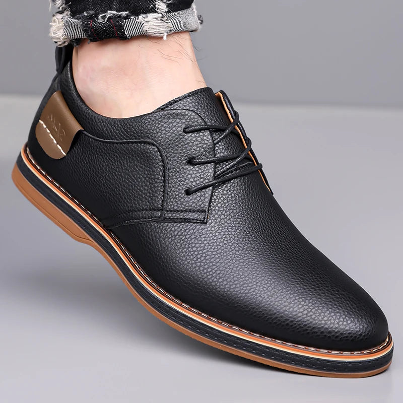 COMMUTE PRO - Men's Breathable Leather Business Shoes - From Desk To Drive
