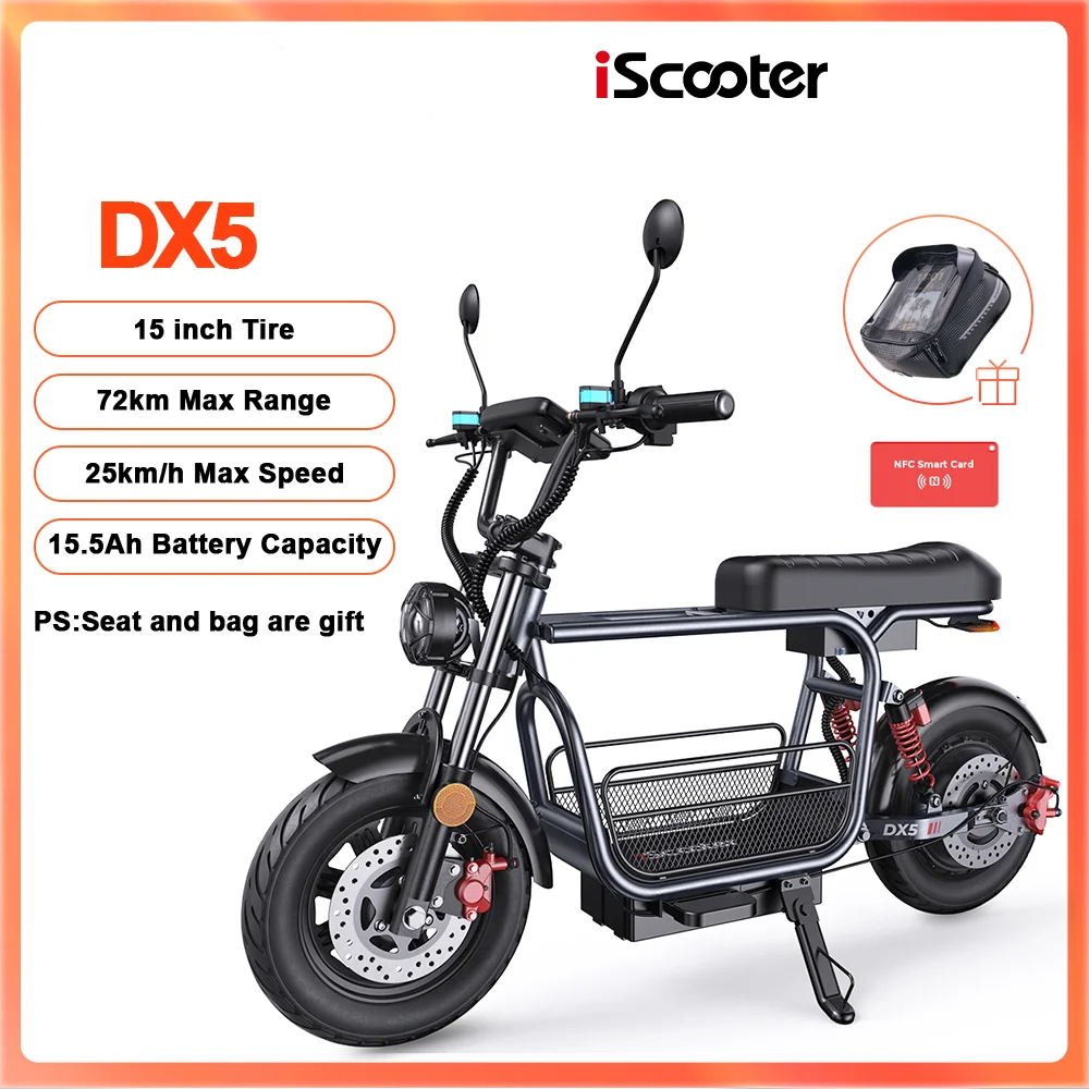 DX5 ELECTRIC SCOOTER - 72 KM Range, NFC Unlock - Confident Commutes