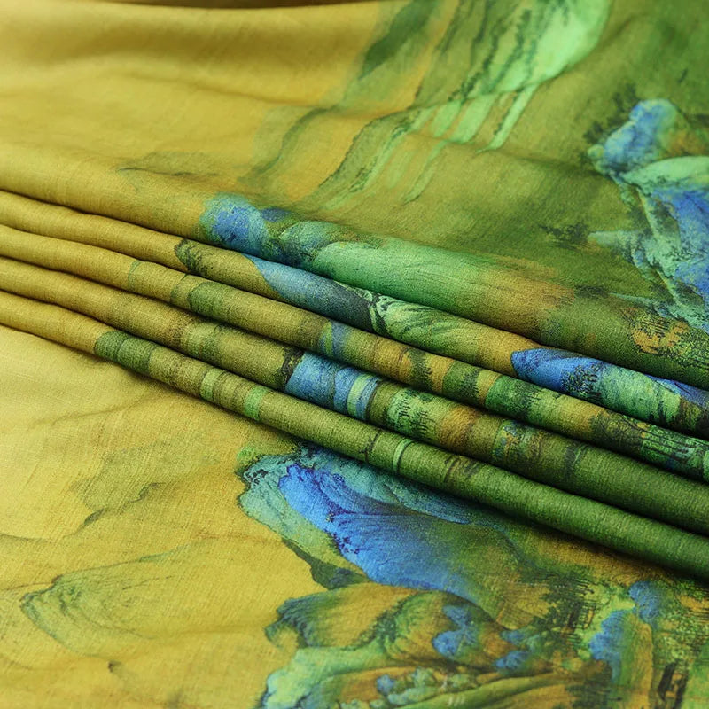 PRINTED COTTON LINEN FABRIC - 160cm Wide, Custom Lengths - Creative Sewing Cloth