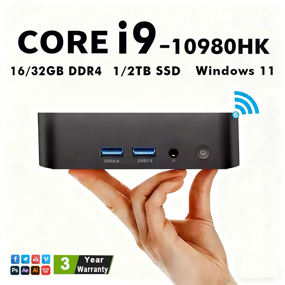 Core i9-10980HK Mini PC 16/32GB