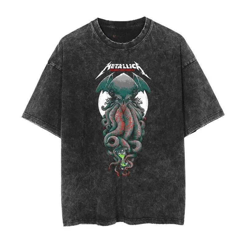 Metallica T-Shirt – Washed Vintage Rock Band Tee The Judas Kiss Unisex