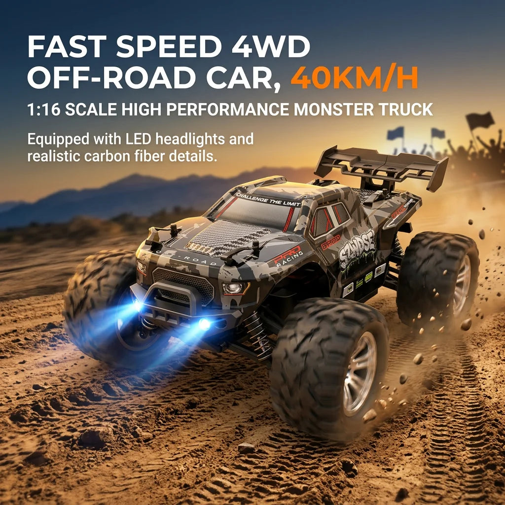 WLtoys 4WD RC Monster Truck - 40 km/h - Graffiti Rush